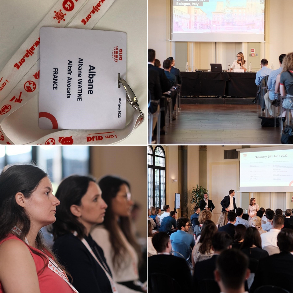 Albane Watine a assisté à la 5e conférence annuelle T.R.A.D.E de l’AIJA - International Association of Young Lawyers - 23 au 25 juin à Bologne