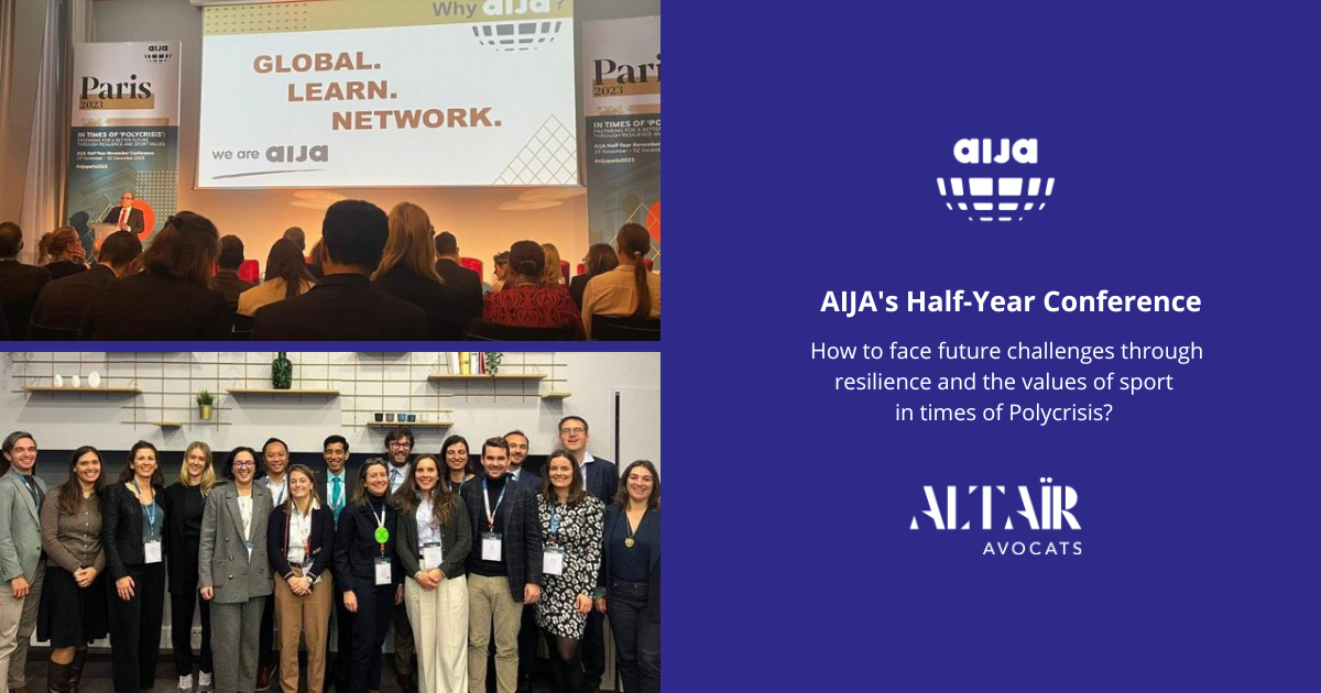 AIJA's Half-Year Conference in Paris: How to face future challenges through resilience and the values of sport in times of Polycrisis ?