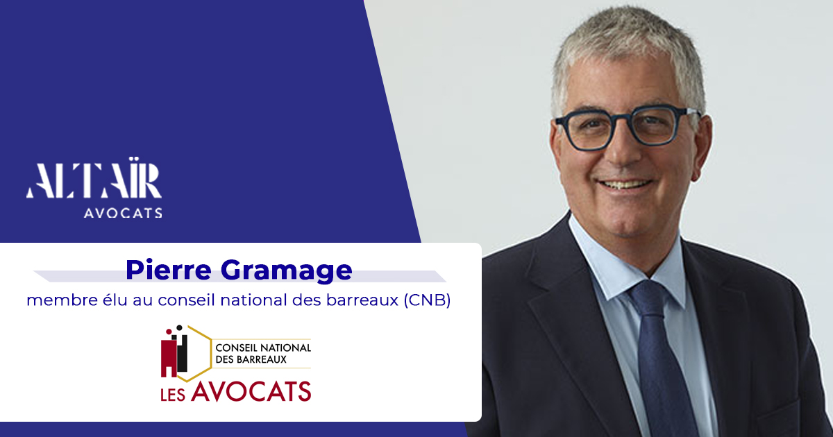 Pierre Gramage, membre élu au conseil national des barreaux (CNB)